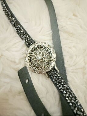 Origami Owl Grey and Silver Crystal Diffuser Bracelet